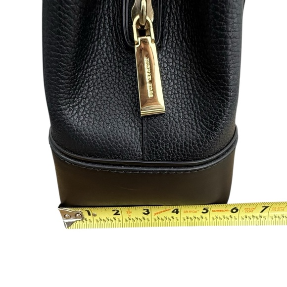 Michael Kors Mercer Gallery Medium Faux Pebble Leather Center Zip Tote Bag Black - Picture 16 of 16